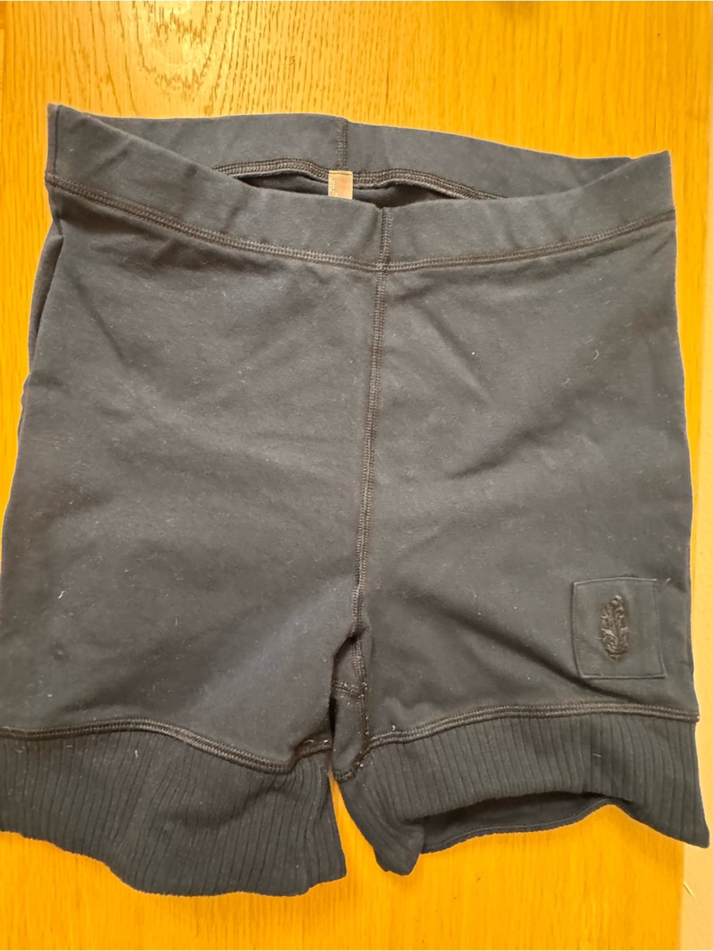 FP Movement by Free People Black Bike Shorts with Ribbed Hem